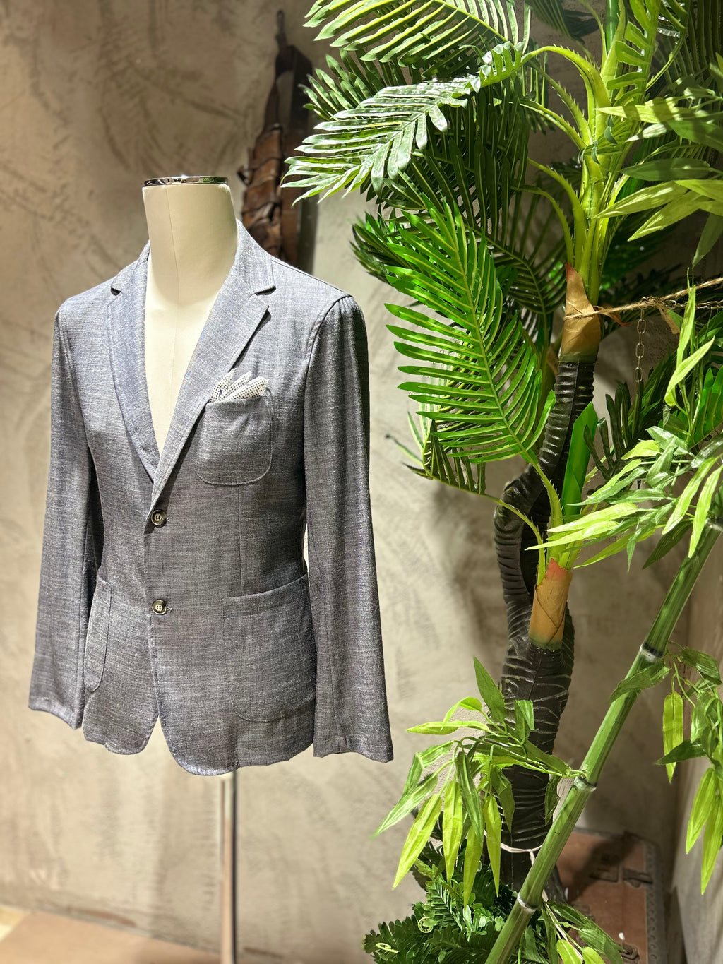 GIACCA MICROFANTASIA -  VERDE, BLU