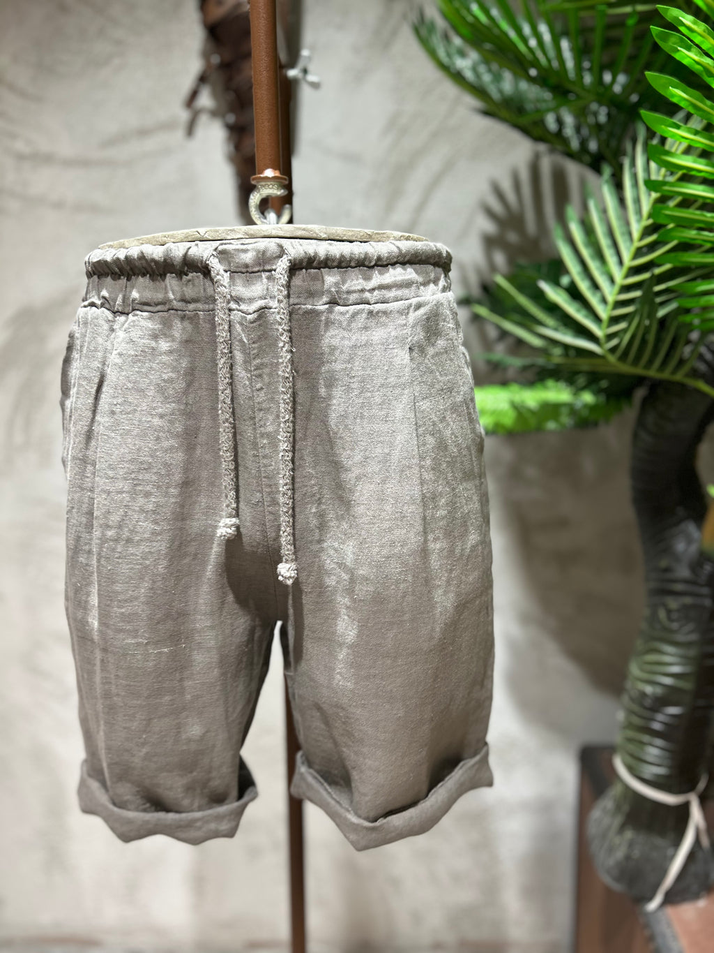 SHORTS PURO LINO - SABBIA, BIANCO, FANGO, BLU