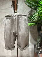 SHORTS PURO LINO - SABBIA, BIANCO, FANGO, BLU