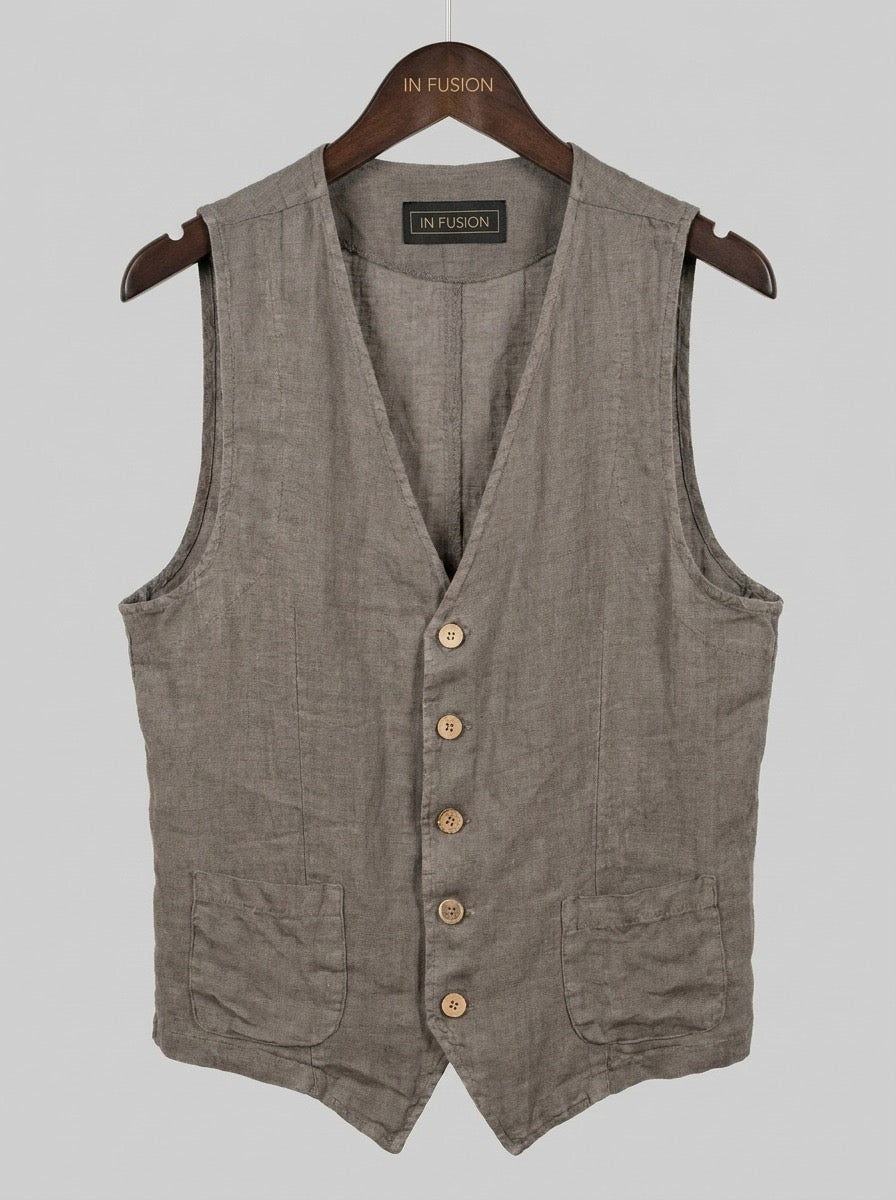 Gilet 100% Lino