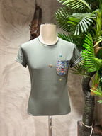 T-SHIRT TASCHINO - BIANCO,BLU,VERDE