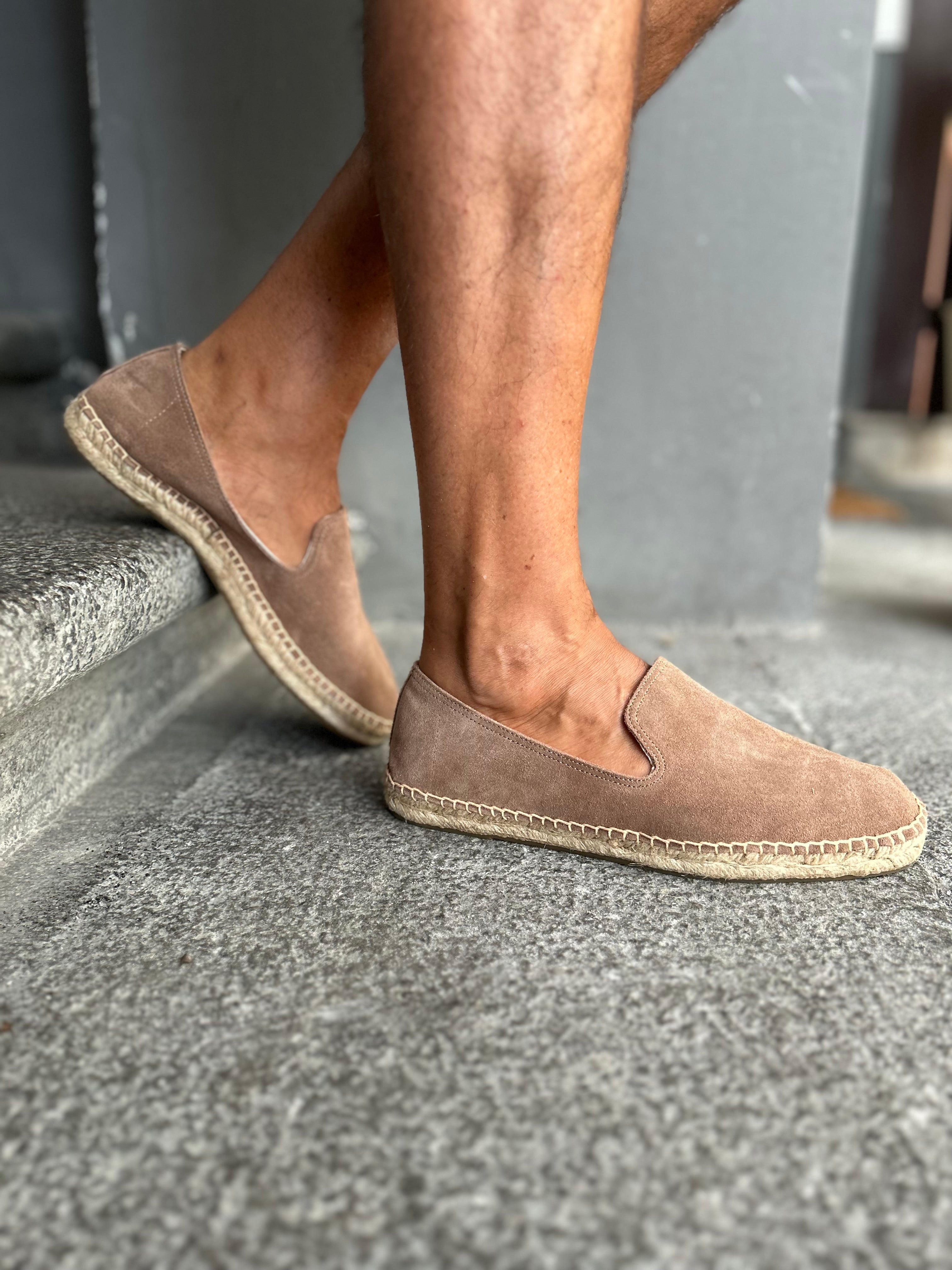 ESPADRILLAS IN SUEDE - SABBIA, LIGHT BROWN