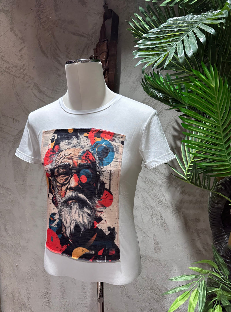 T-SHIRT STAMPA MAN - BIANCO