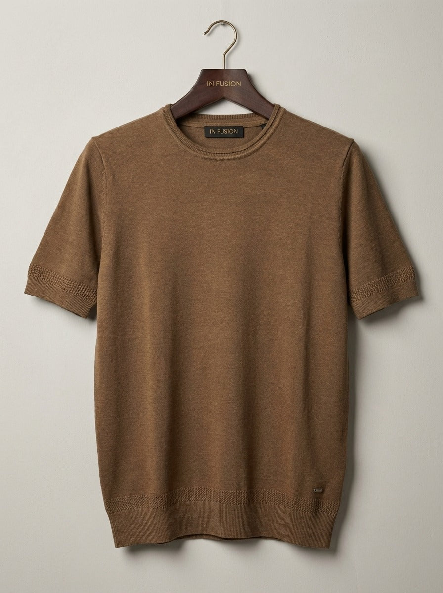 COTTON YARN CREW NECK SWEATER