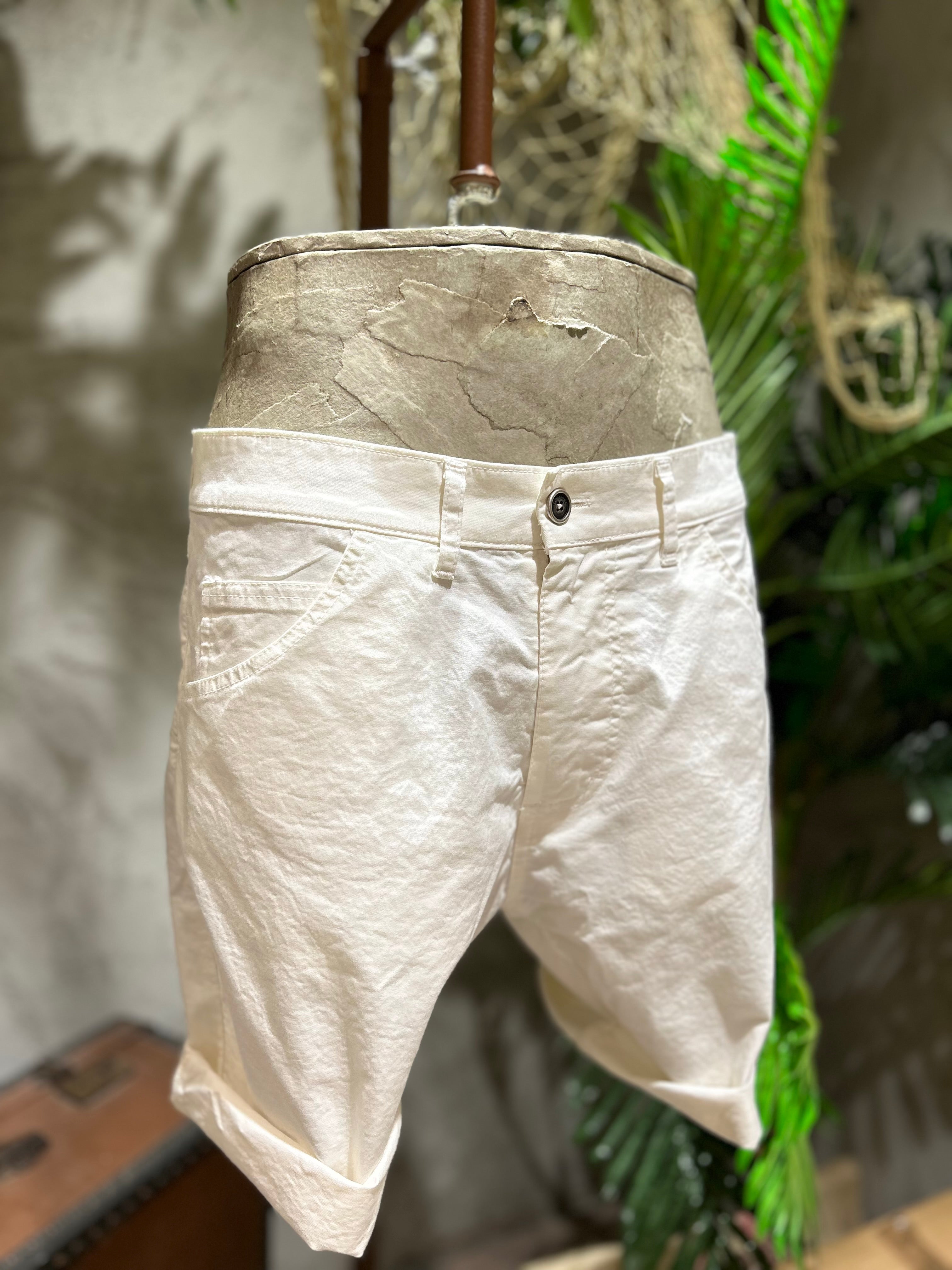 SHORTS IN COTONE - OFF-WHITE, ECRU', SABBIA, KAKI, BLU NAVY