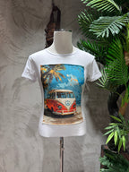 T-SHIRT STAMPA BUS - BIANCO