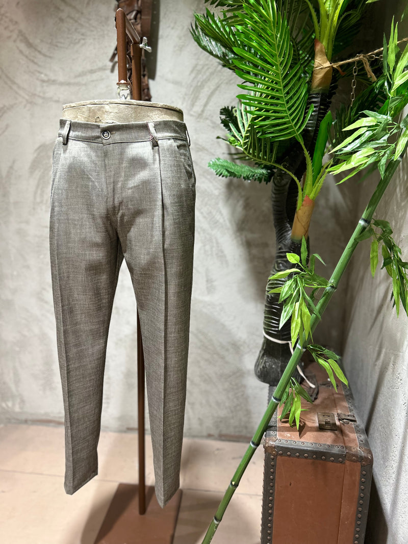 PANTALONI MICROFANTASIA - GRIGIO,BLU