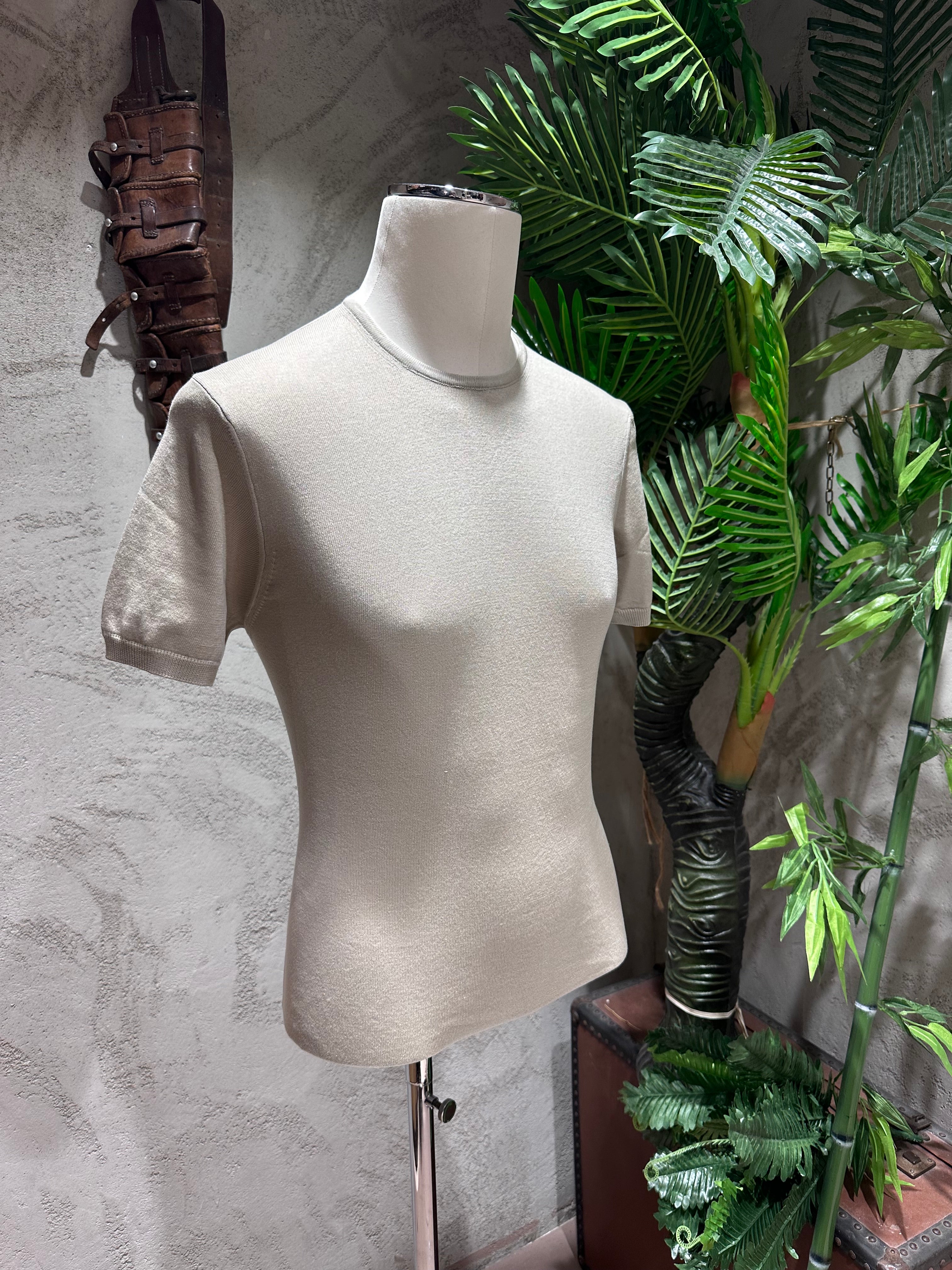 MAGLIA GIROCOLLO - CACAO, SABBIA, BLU, TEGOLA