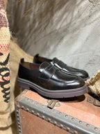 MOCASSINO IN PELLE - MORO