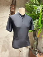 POLO IN TESSUTO TECNICO - BLU NAVY,NERO