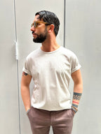 T-SHIRT IN FILO DI SCOZIA - BIANCO, NERO, SABBIA, DARK NAVY, GHIACCIO