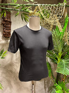 T-SHIRT BASIC IN COTONE - BIANCO, NERO