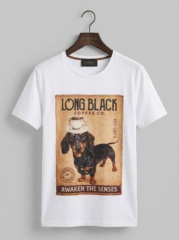 Bassotto — T-Shirt 100% Cotone Stampa Alta Definizione Made in Italy