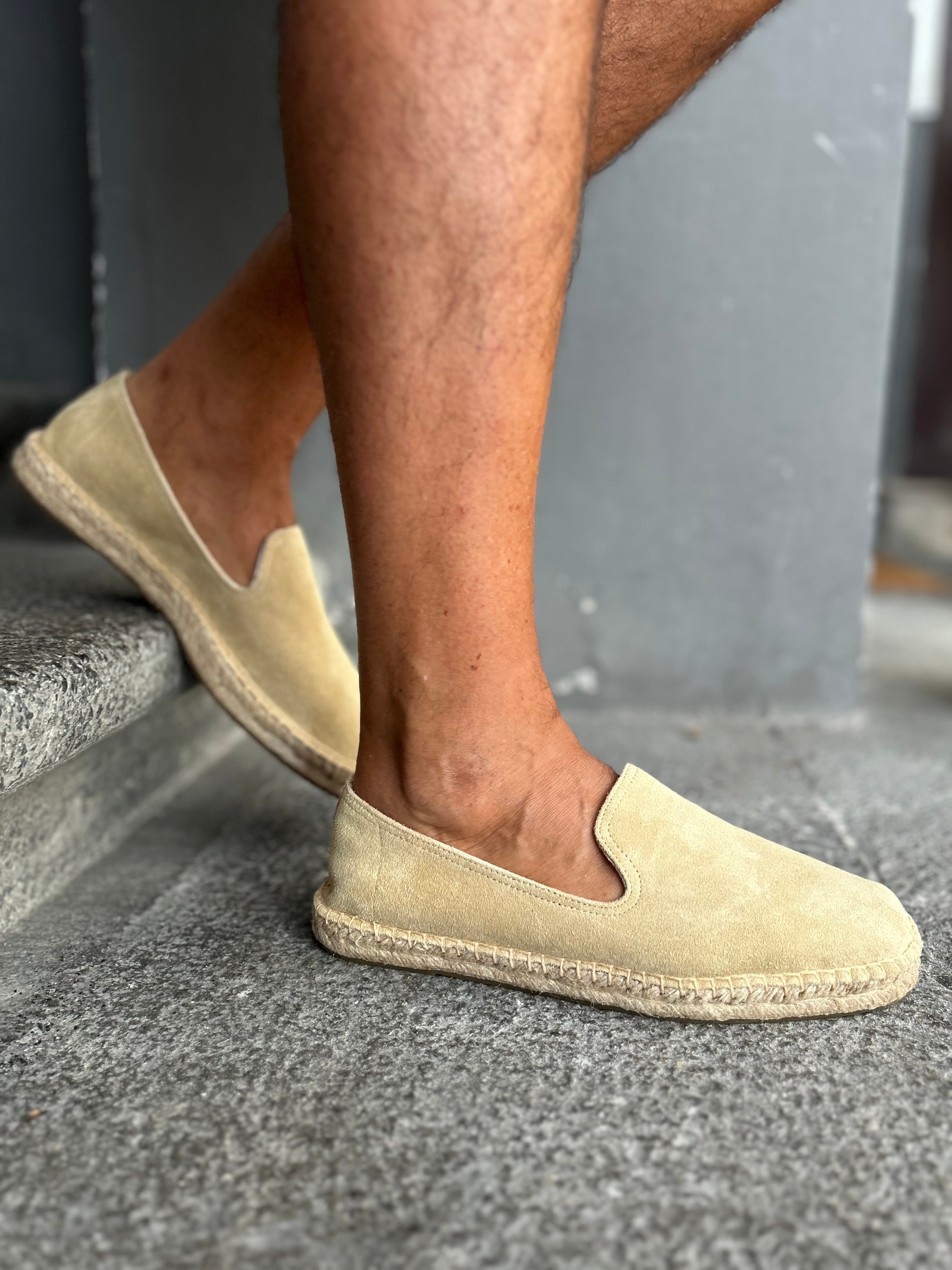 ESPADRILLAS IN SUEDE - SABBIA, LIGHT BROWN