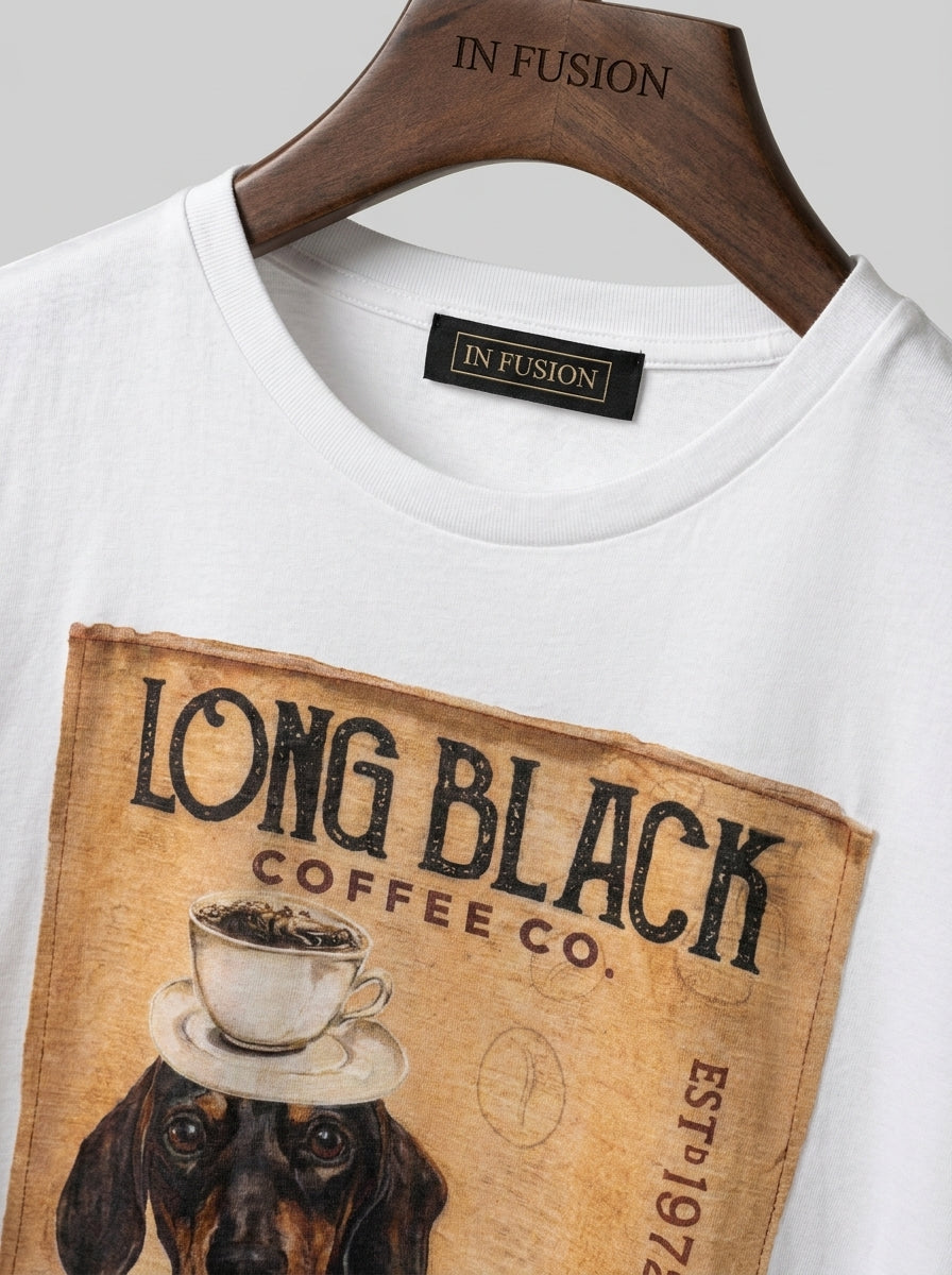 Bassotto — T-Shirt 100% Cotone Stampa Alta Definizione Made in Italy