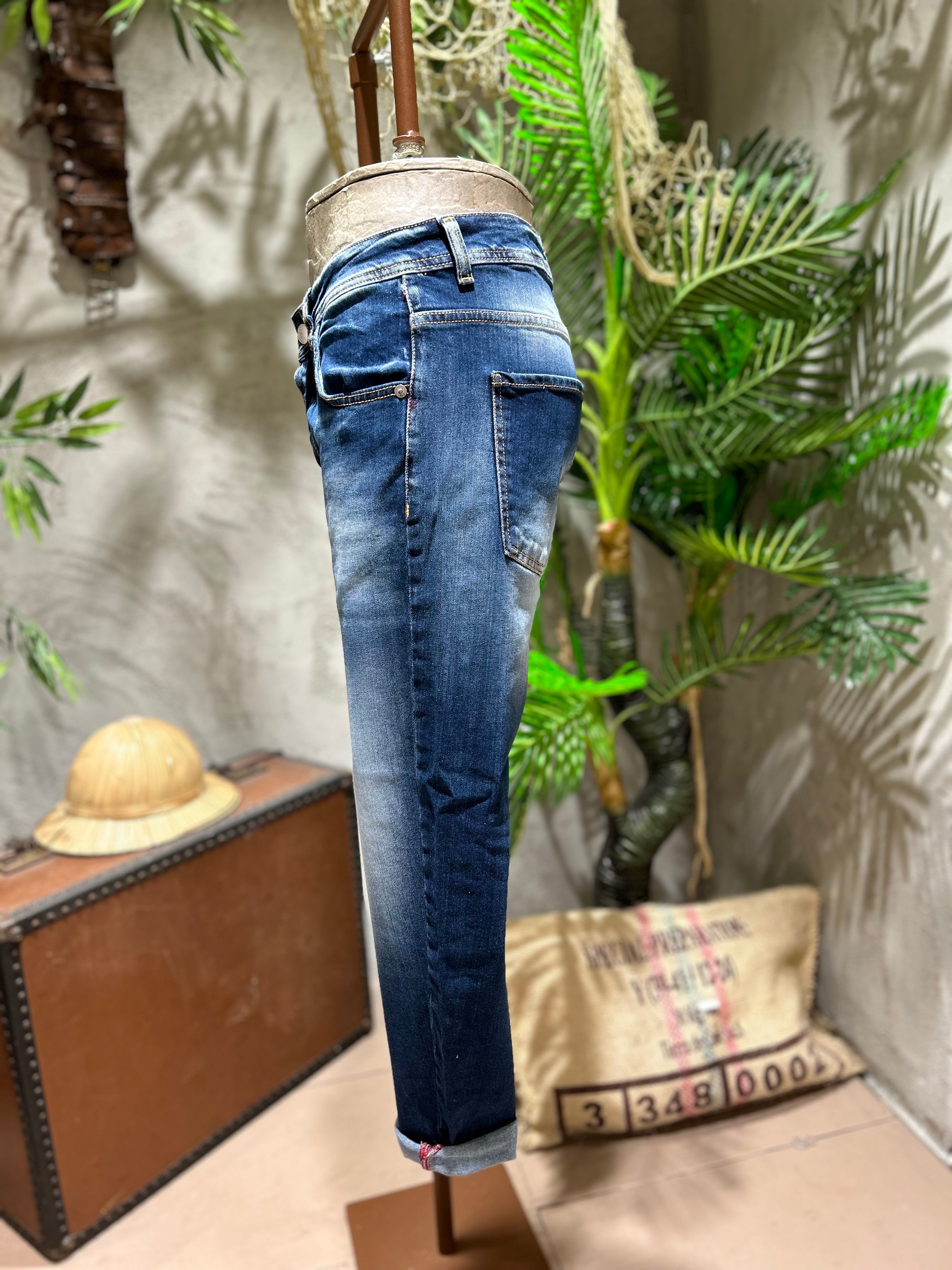 SKINNY DENIM EXCHANGED WASH - DENIM