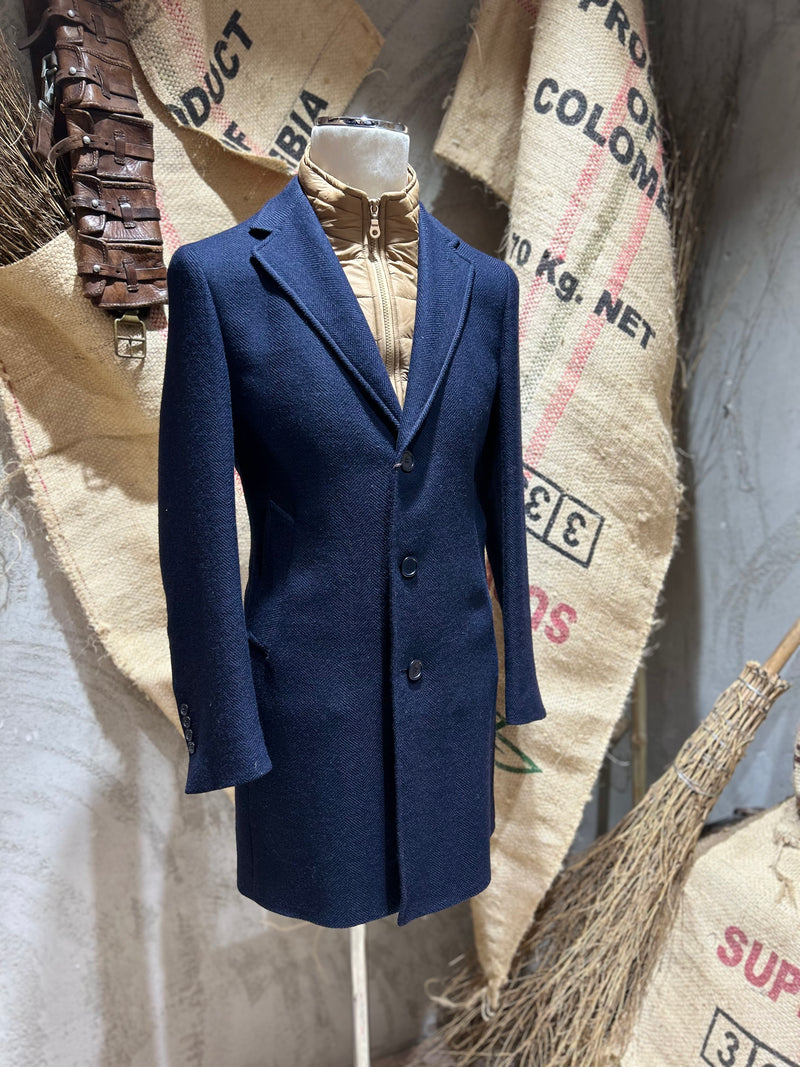 CAPPOTTO MONOPETTO - BLU NAVY