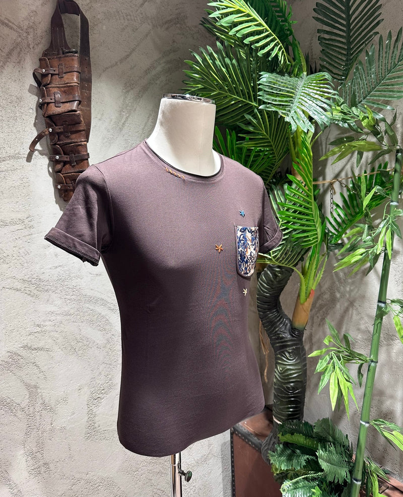 T-SHIRT TASCHINO - BIANCO,MORO,BLU