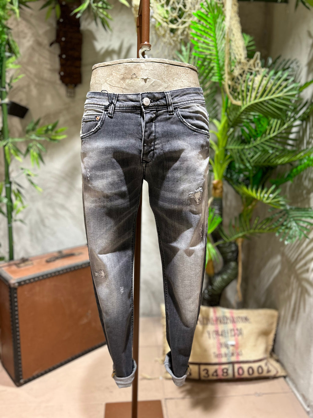 SKINNY DENIM WASHED - NERO