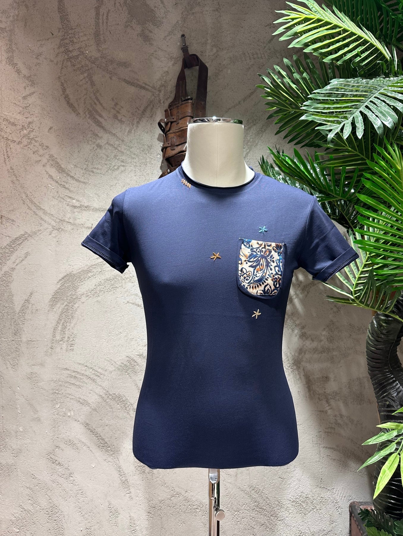 T-SHIRT TASCHINO - BIANCO,BLU,VERDE