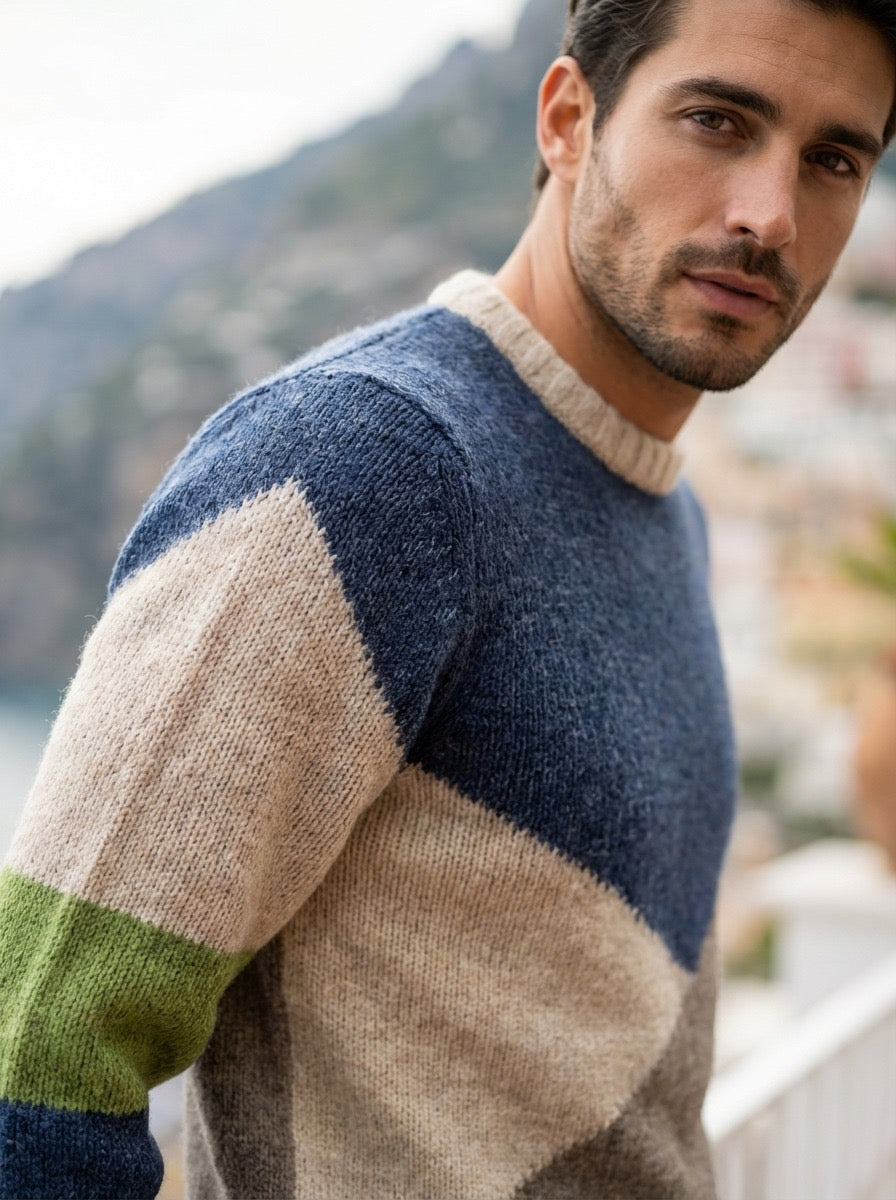 MAGLIA FANTASIA COLOR BLOCK - MULTICOLOR