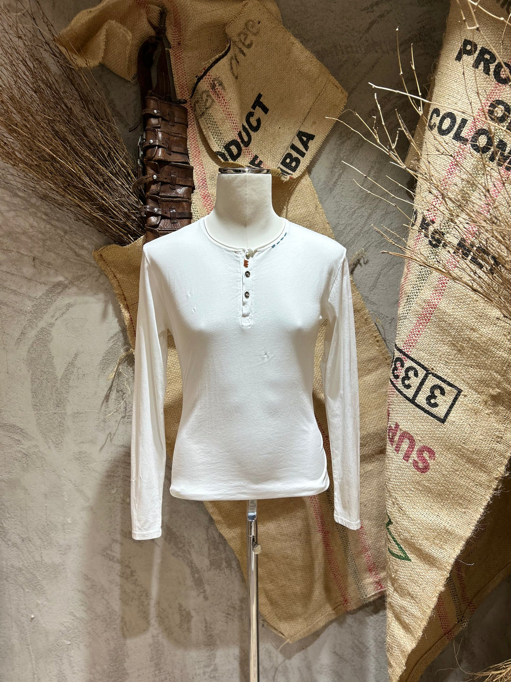 SERAFINO IN COTONE - BIANCO, SABBIA, BLU