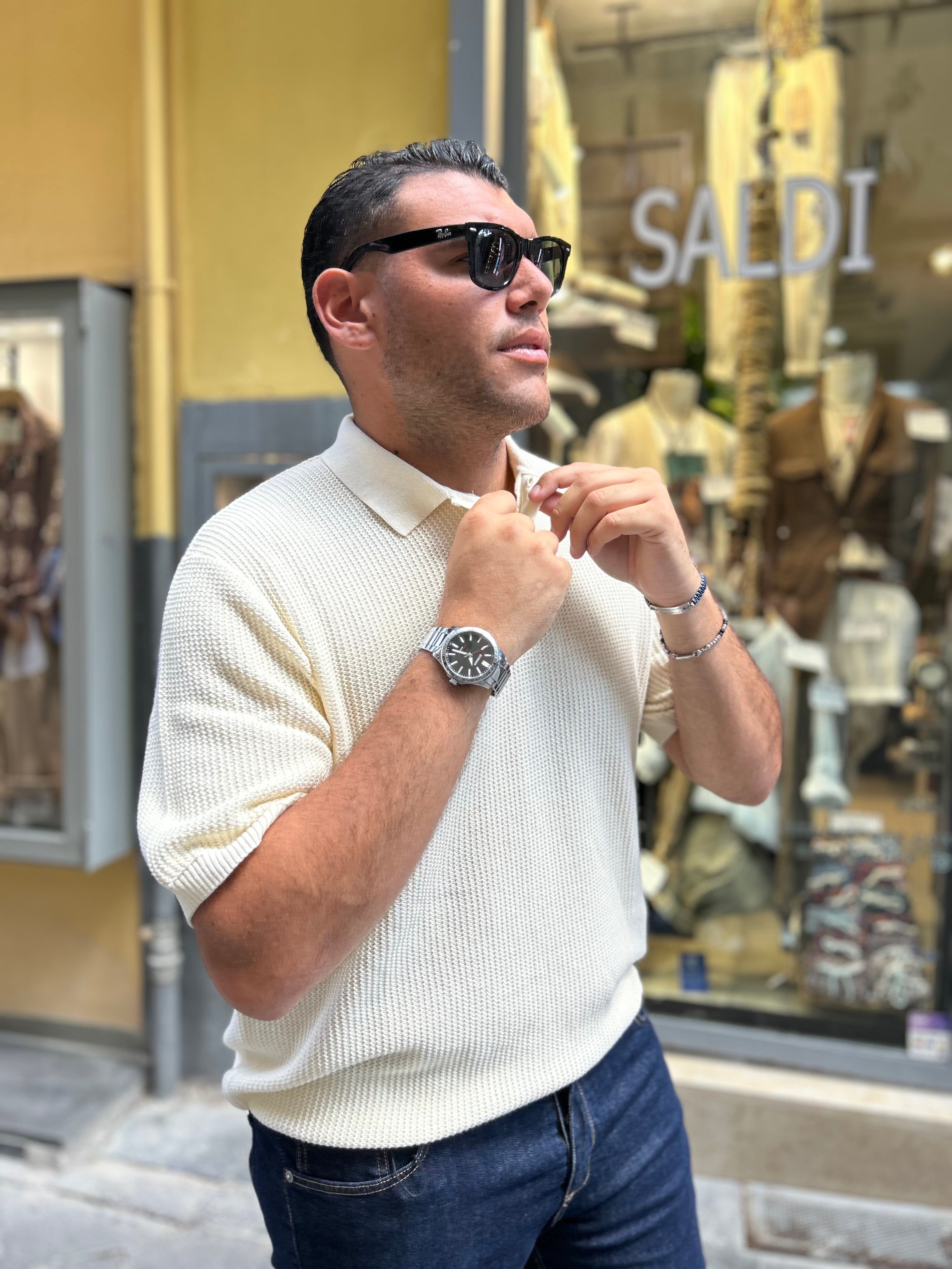 POLO RELAXED FIT - ANTIQUE WHITE