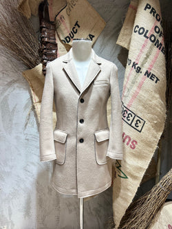 CAPPOTTO MONOPETTO BOUCLE  - BEIGE