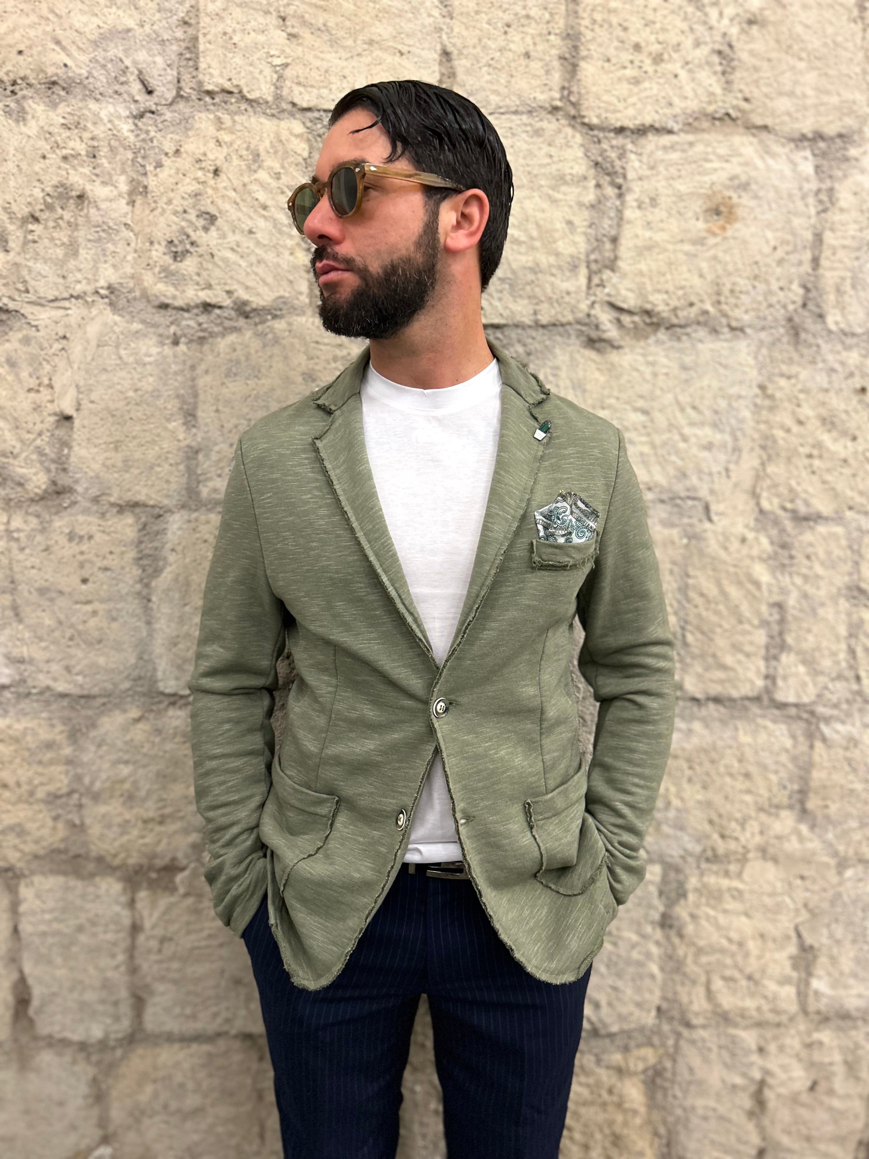 GIACCA TAGLIO VIVO - SABBIA,BLU NAVY,VERDE