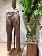 PANTALONI CON PINCES - MORO