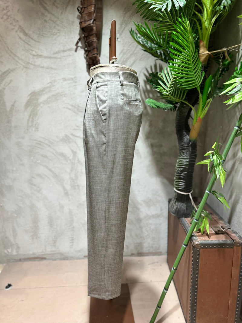 PANTALONI MICROFANTASIA - GRIGIO,BLU