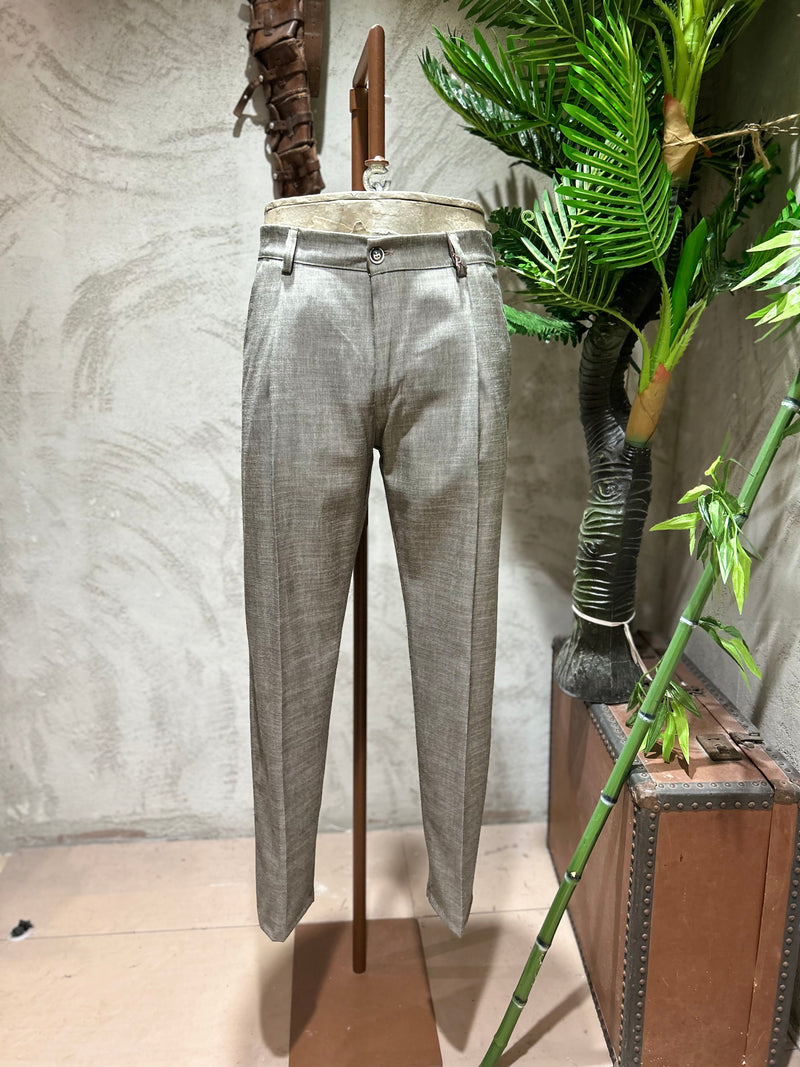 PANTALONI MICROFANTASIA - GRIGIO,BLU