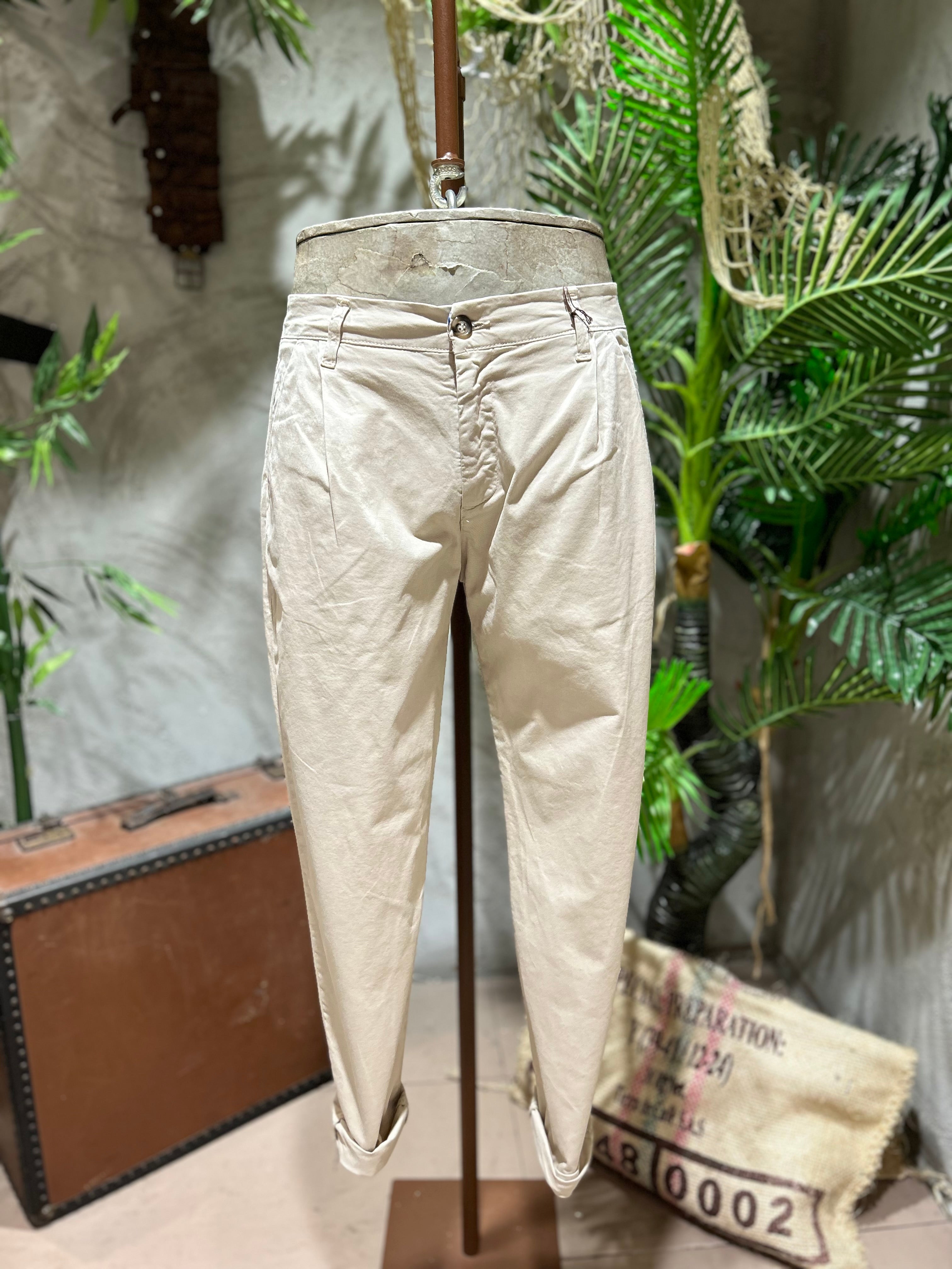 PANTALONI IN COTONE - BLU, SABBIA, VERDE, BIANCO