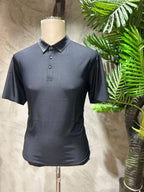 POLO IN TESSUTO TECNICO - BLU NAVY,NERO