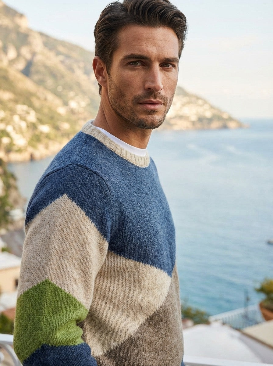 COLOR BLOCK PATTERNED JUMPER - MULTICOLOR