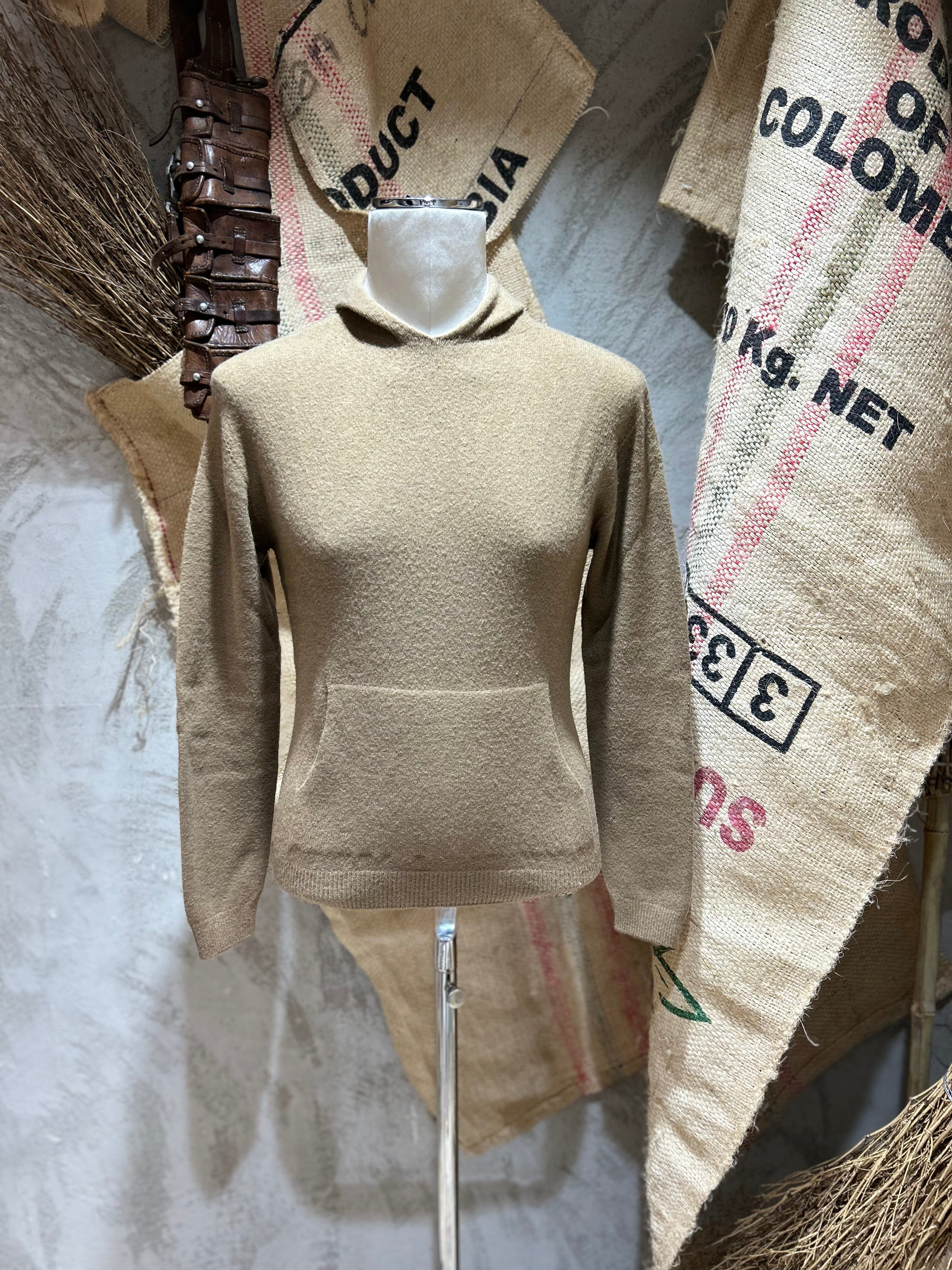 MAGLIA CON CAPPUCCIO - MORO,OCRA