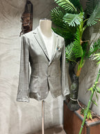 GIACCA MICROFANTASIA -  VERDE, BLU