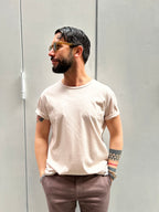 T-SHIRT IN FILO DI SCOZIA - BIANCO, NERO, SABBIA, DARK NAVY, GHIACCIO