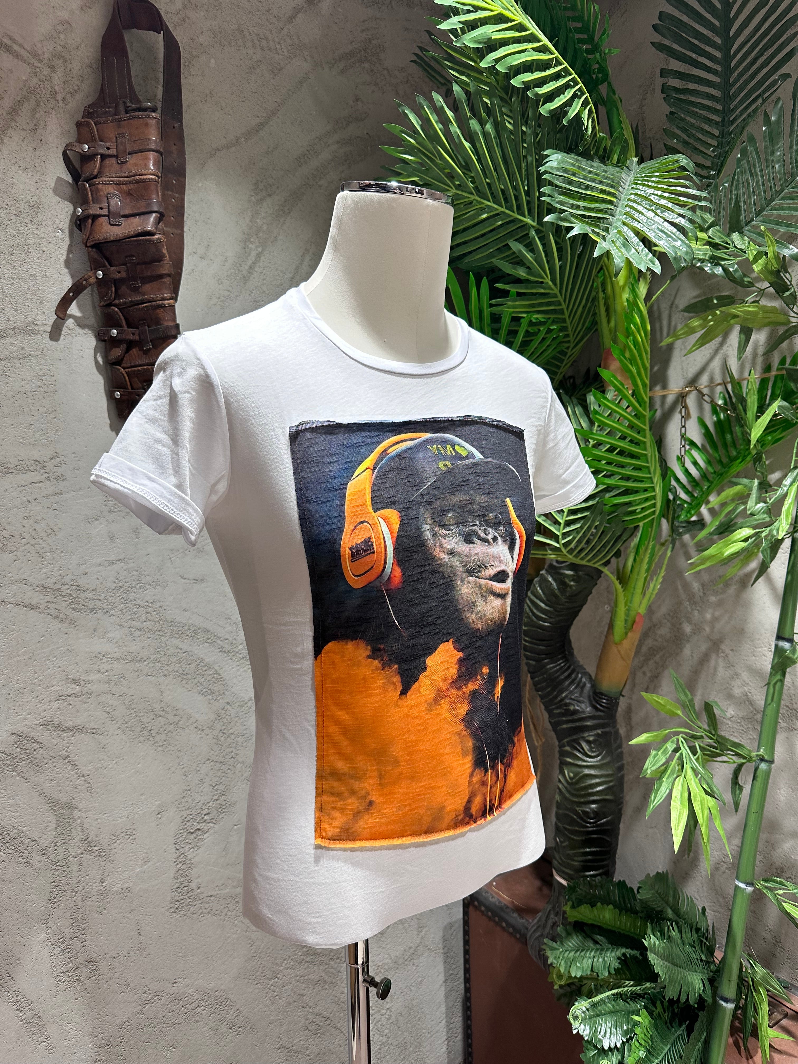 T-SHIRT STAMPA SCIMMIA