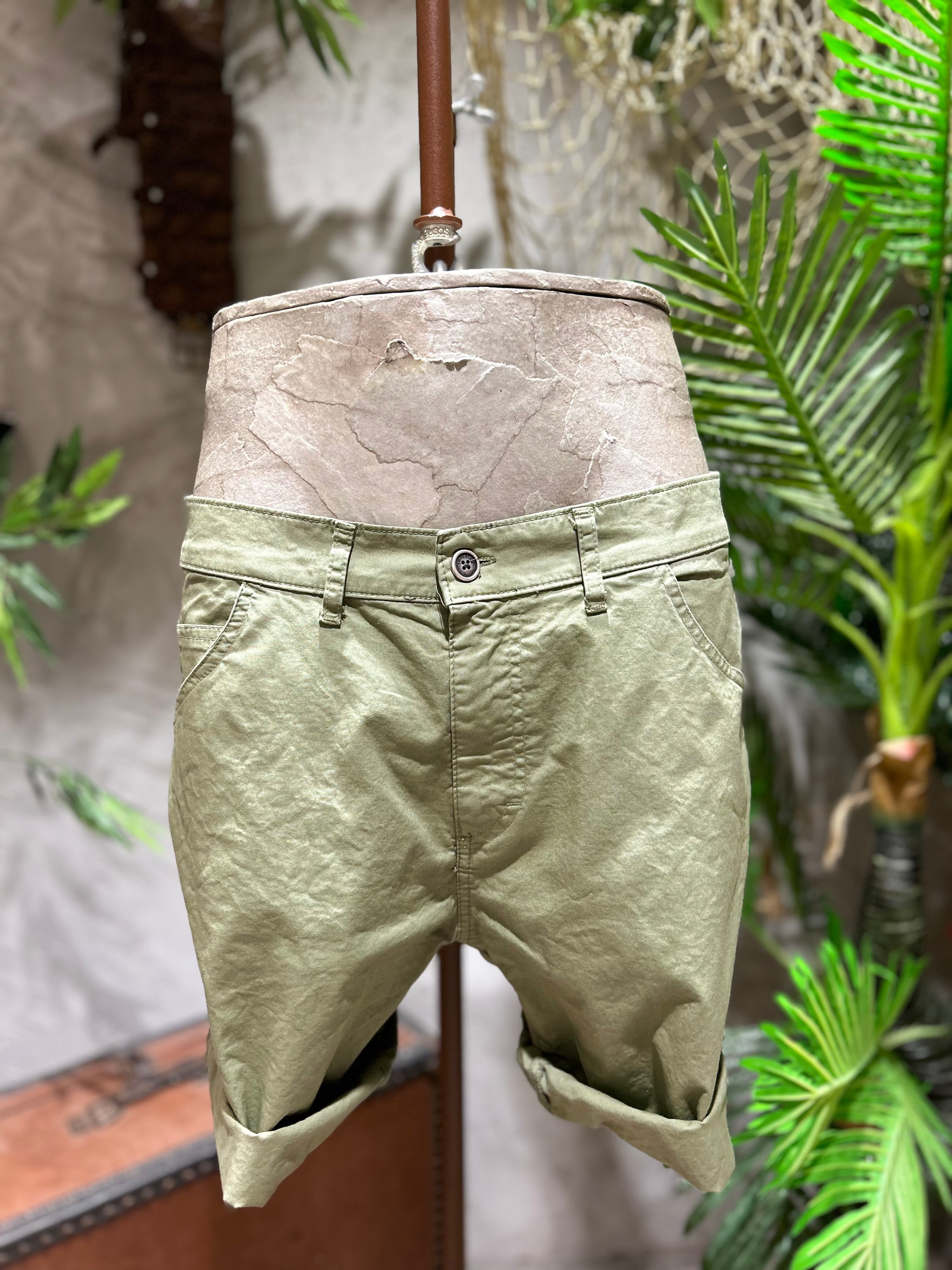 SHORTS IN COTONE - OFF-WHITE, ECRU', SABBIA, KAKI, BLU NAVY