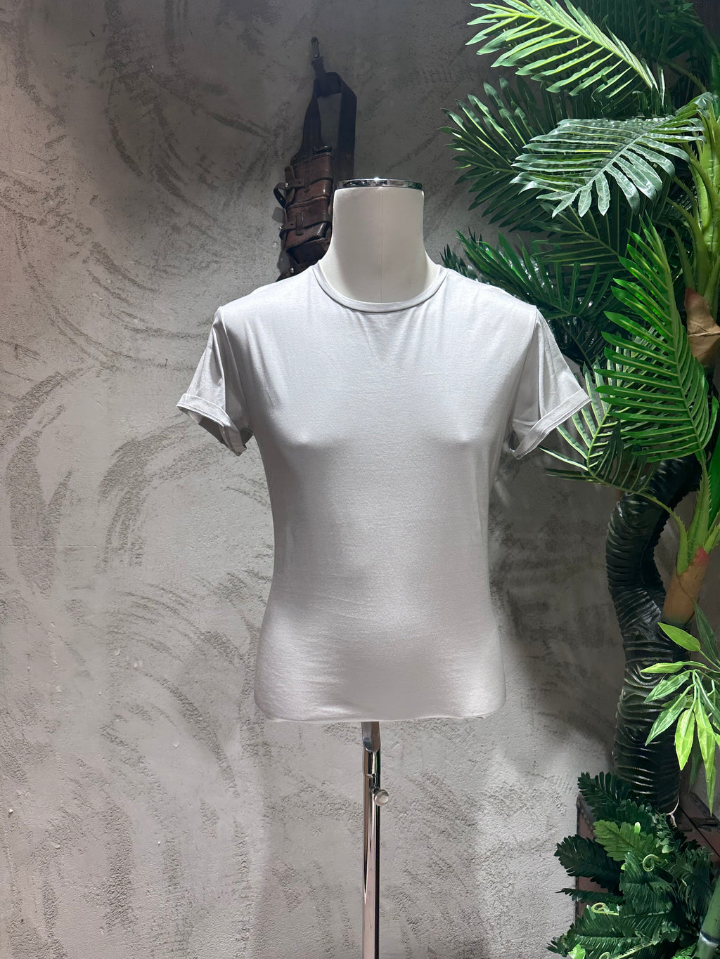 T-SHIRT IN FILO DI SCOZIA - BIANCO, NERO, SABBIA, DARK NAVY, GHIACCIO