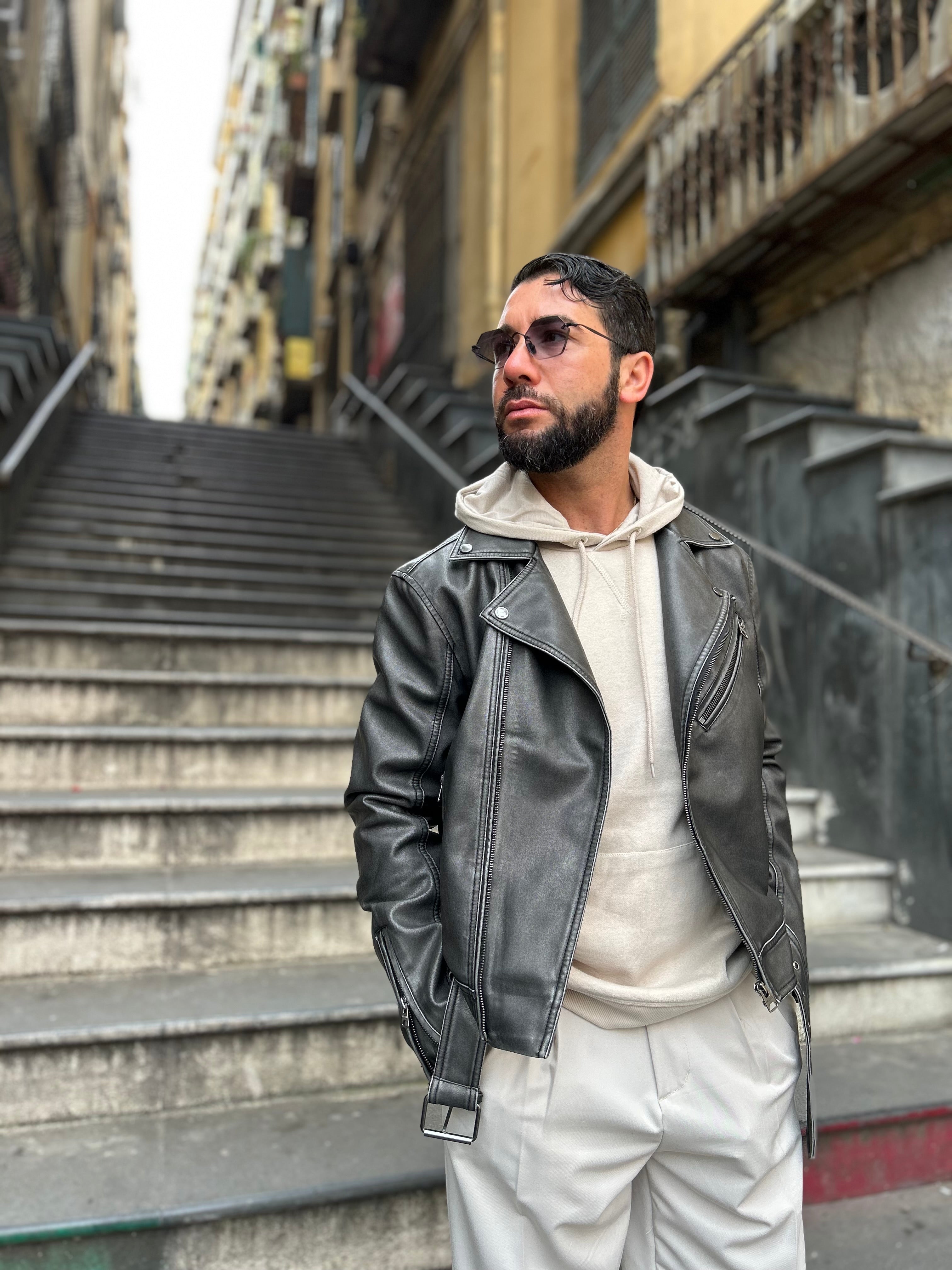 JACKET IN ECOPELLE - GRIGIO