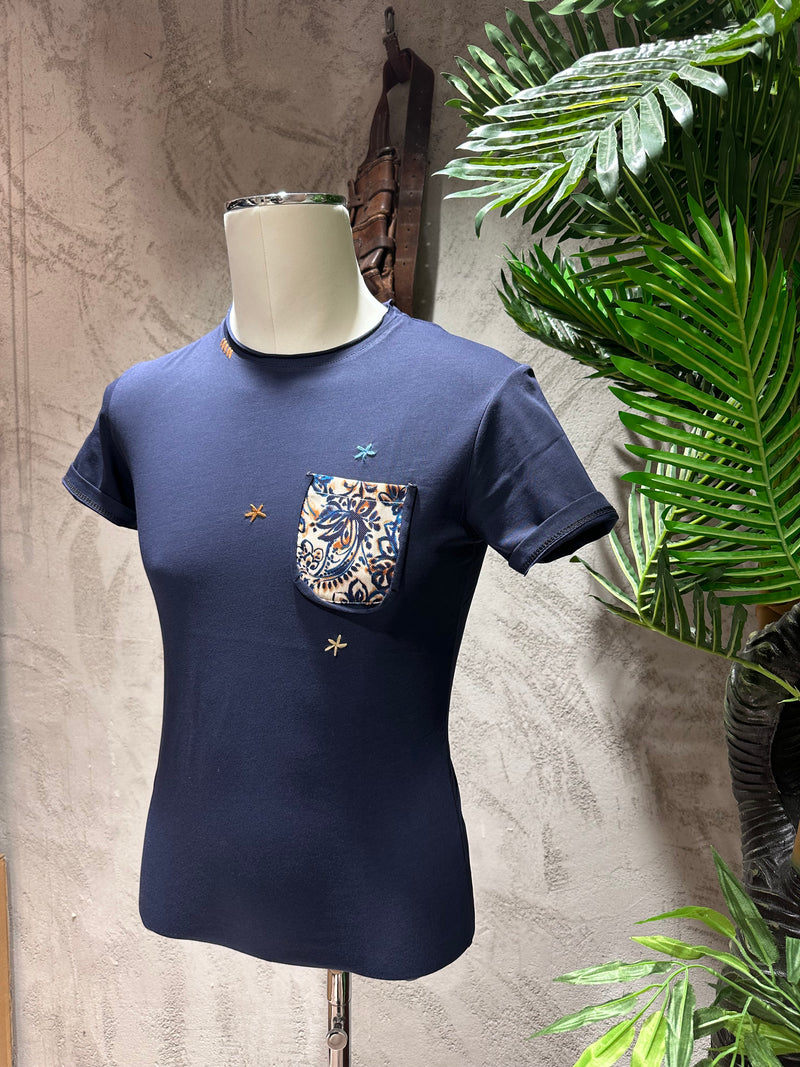 T-SHIRT TASCHINO - BIANCO,MORO,BLU