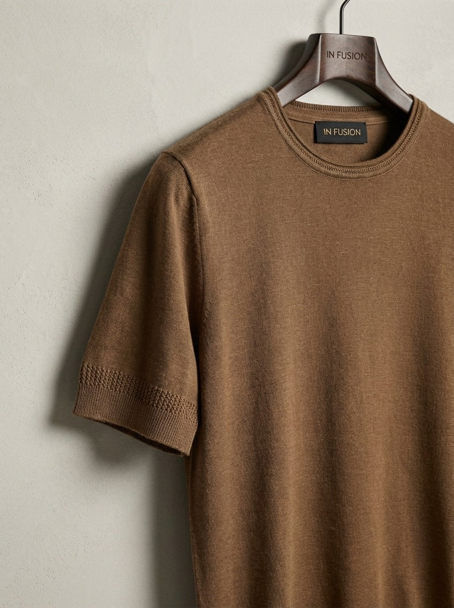 COTTON YARN CREW NECK SWEATER