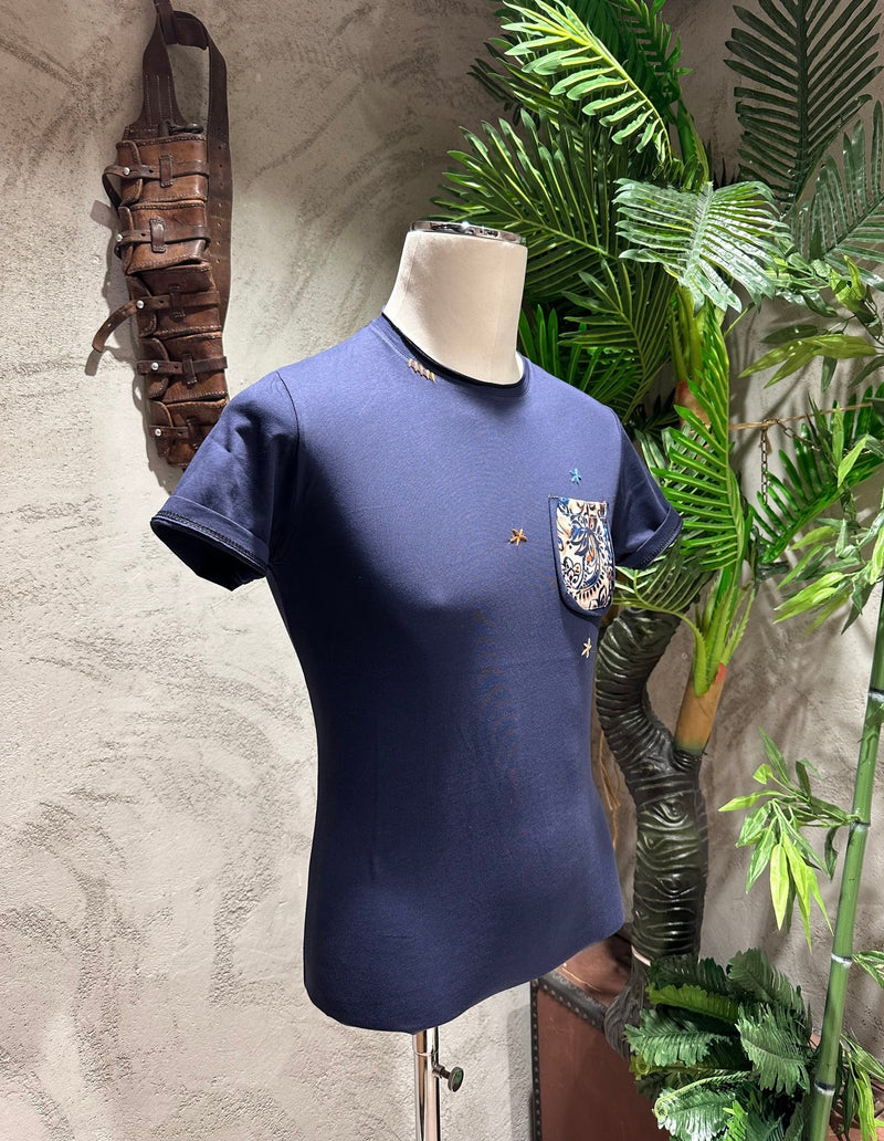 T-SHIRT TASCHINO - BIANCO,MORO,BLU
