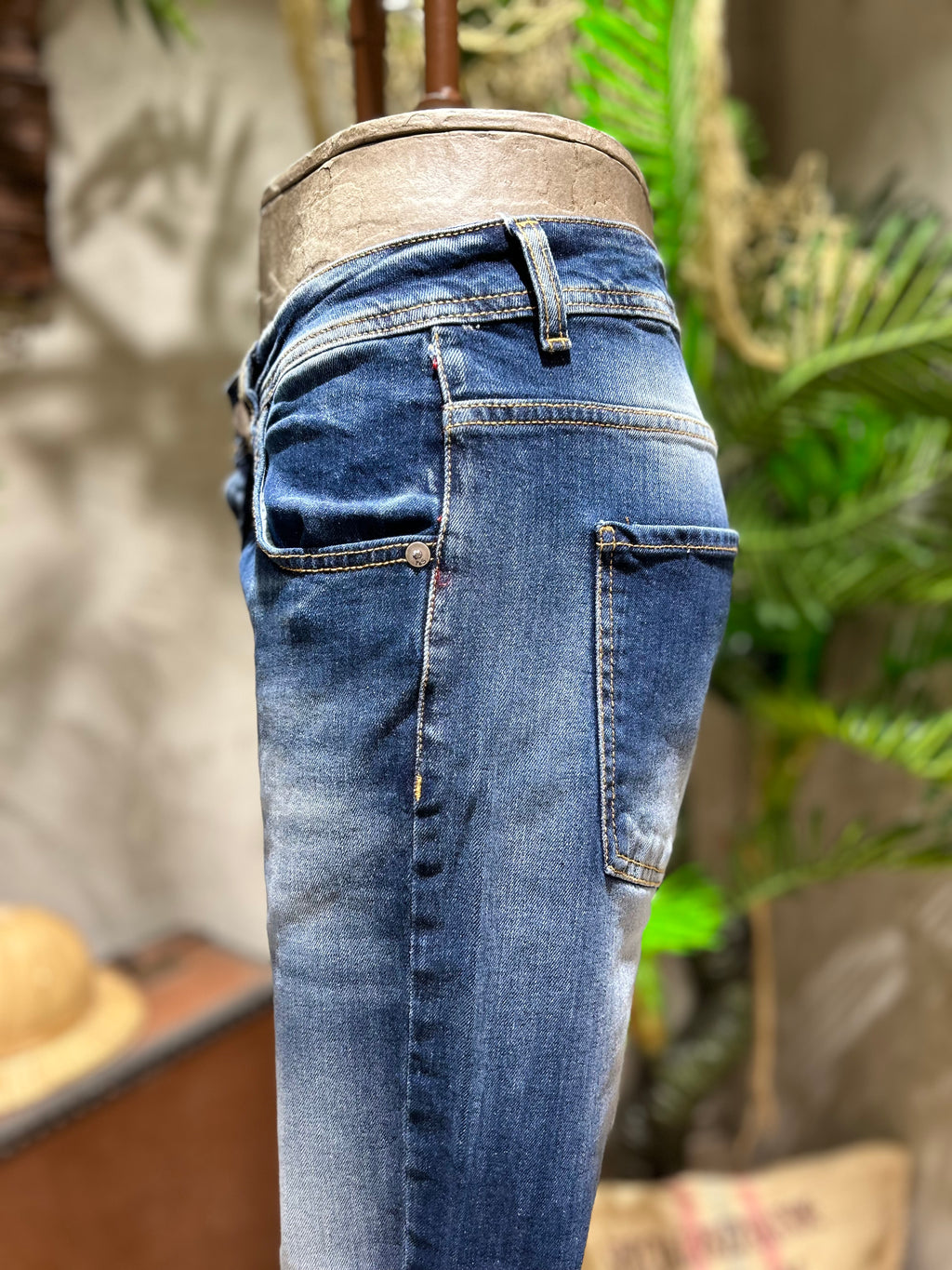 SKINNY DENIM EXCHANGED WASH - DENIM