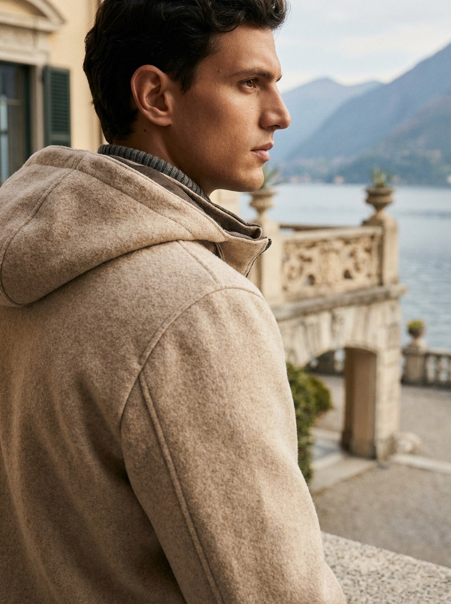 GIUBBOTTO CON INTERNO A CONTRASTO - BEIGE,DARK NAVY