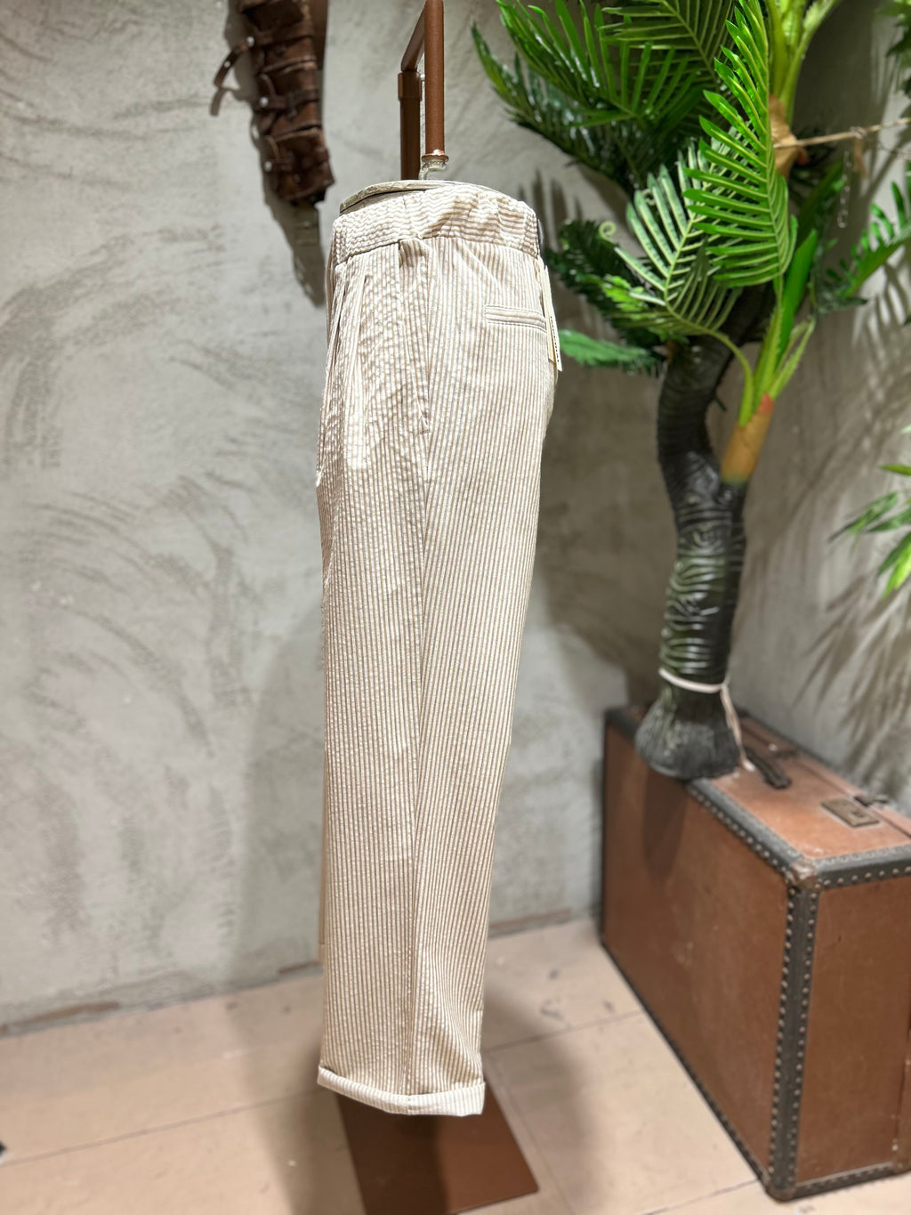 PANTALONI A RIGHE REGULAR FIT - MULTICOLOR