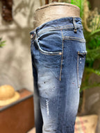 SKINNY DENIM MICROPAINTING - BLUE DENIM