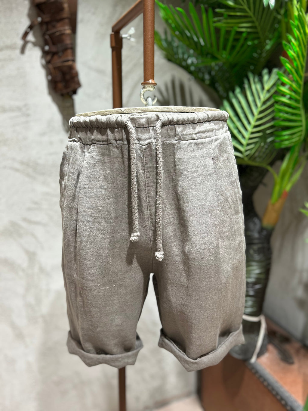 SHORTS PURO LINO - SABBIA, BIANCO, FANGO, BLU